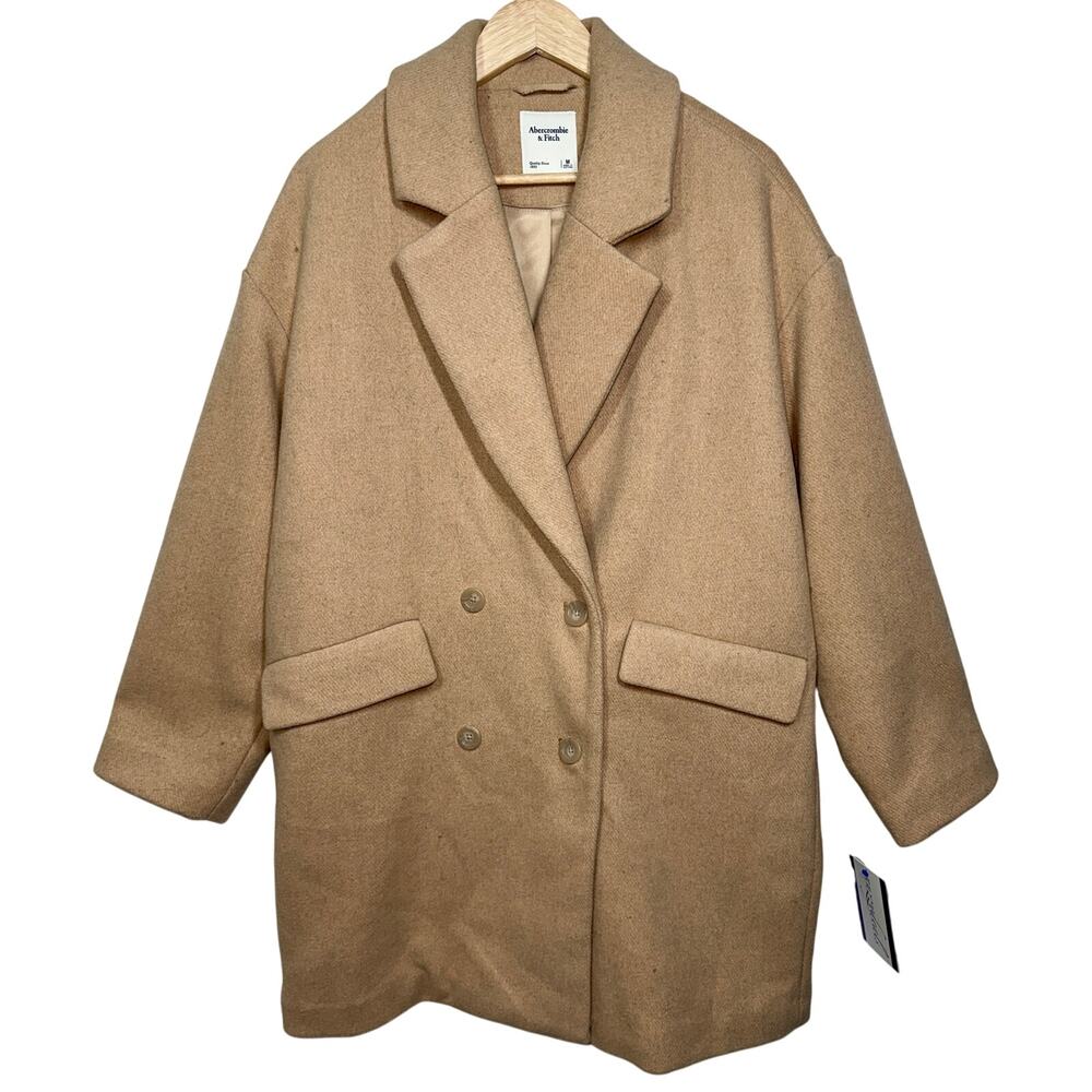 Abercrombie & Fitch Tan Beige Wool Double Breaste… - image 1